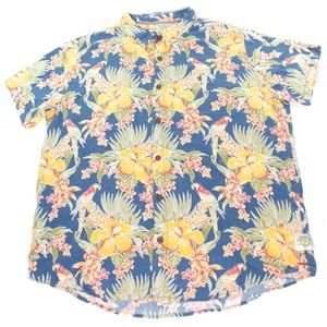 Margaritaville Buffet Hawaiian Floral Parrot Shirt